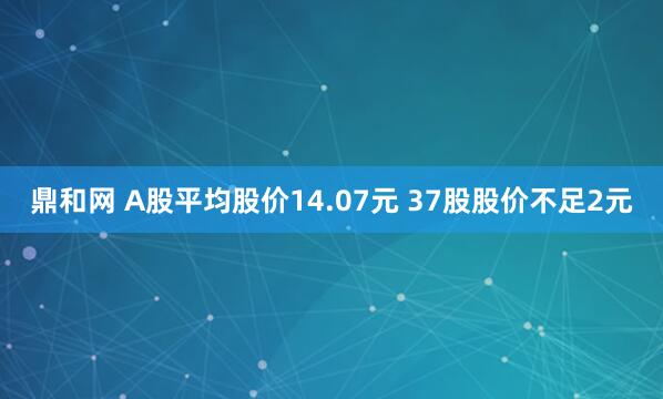 鼎和网 A股平均股价14.07元 37股股价不足2元