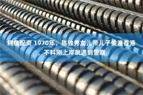 鳄鱼配资 1970年，陈独秀女儿带儿子偷渡香港，不料刚上岸就遇到警察